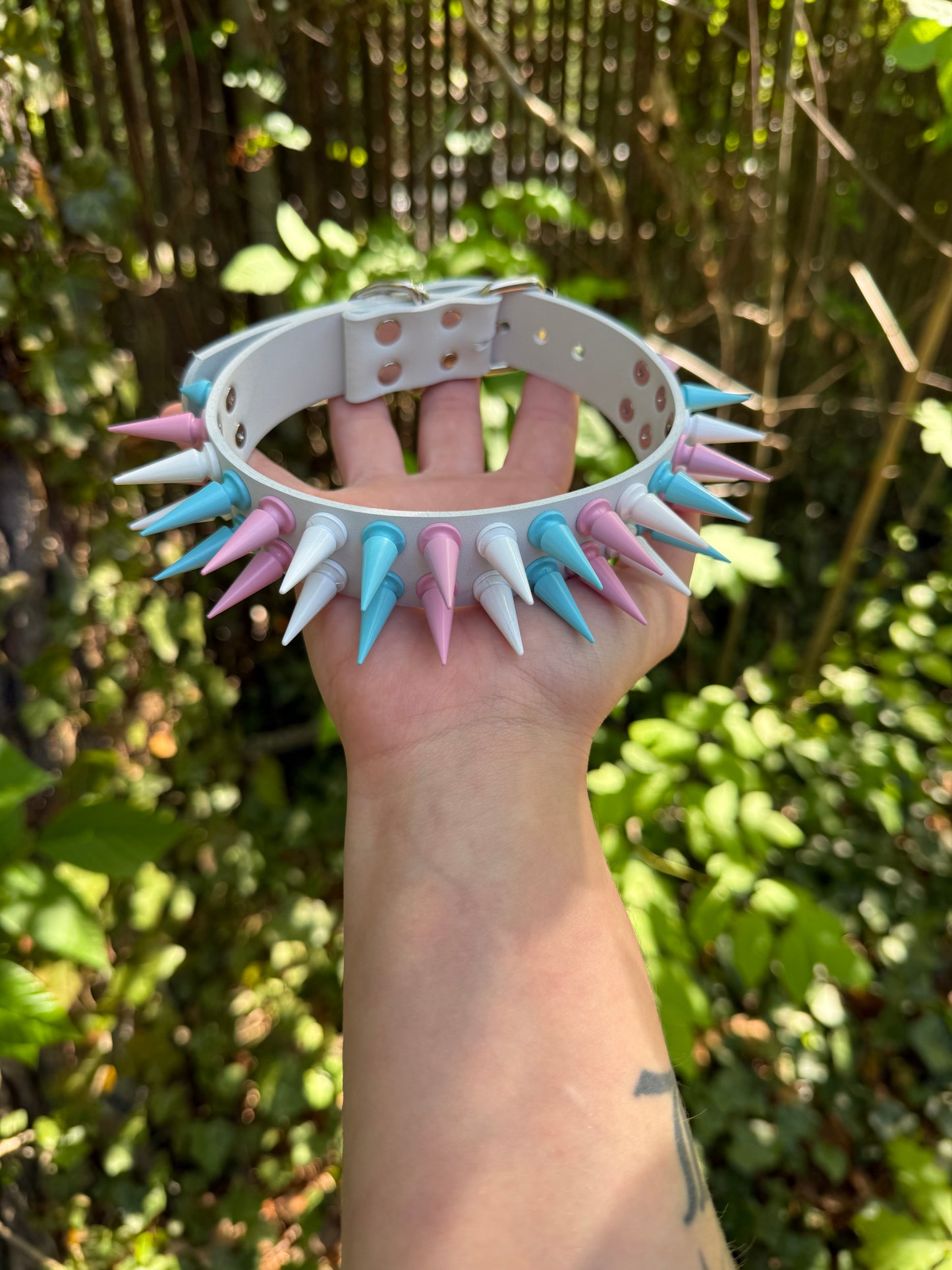 Blue // Pink // White Spiked Choker