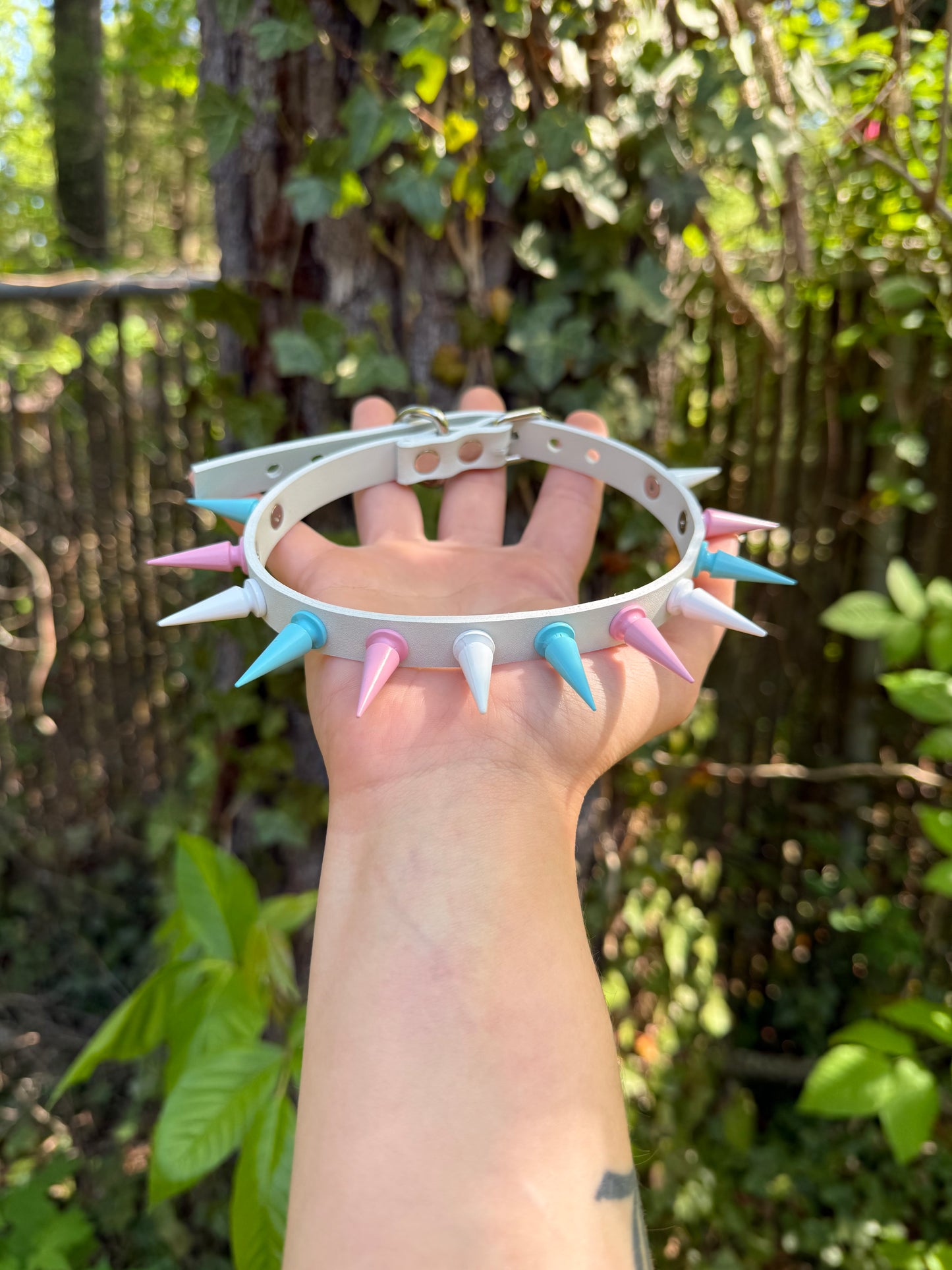 Blue // Pink // White Spiked Choker