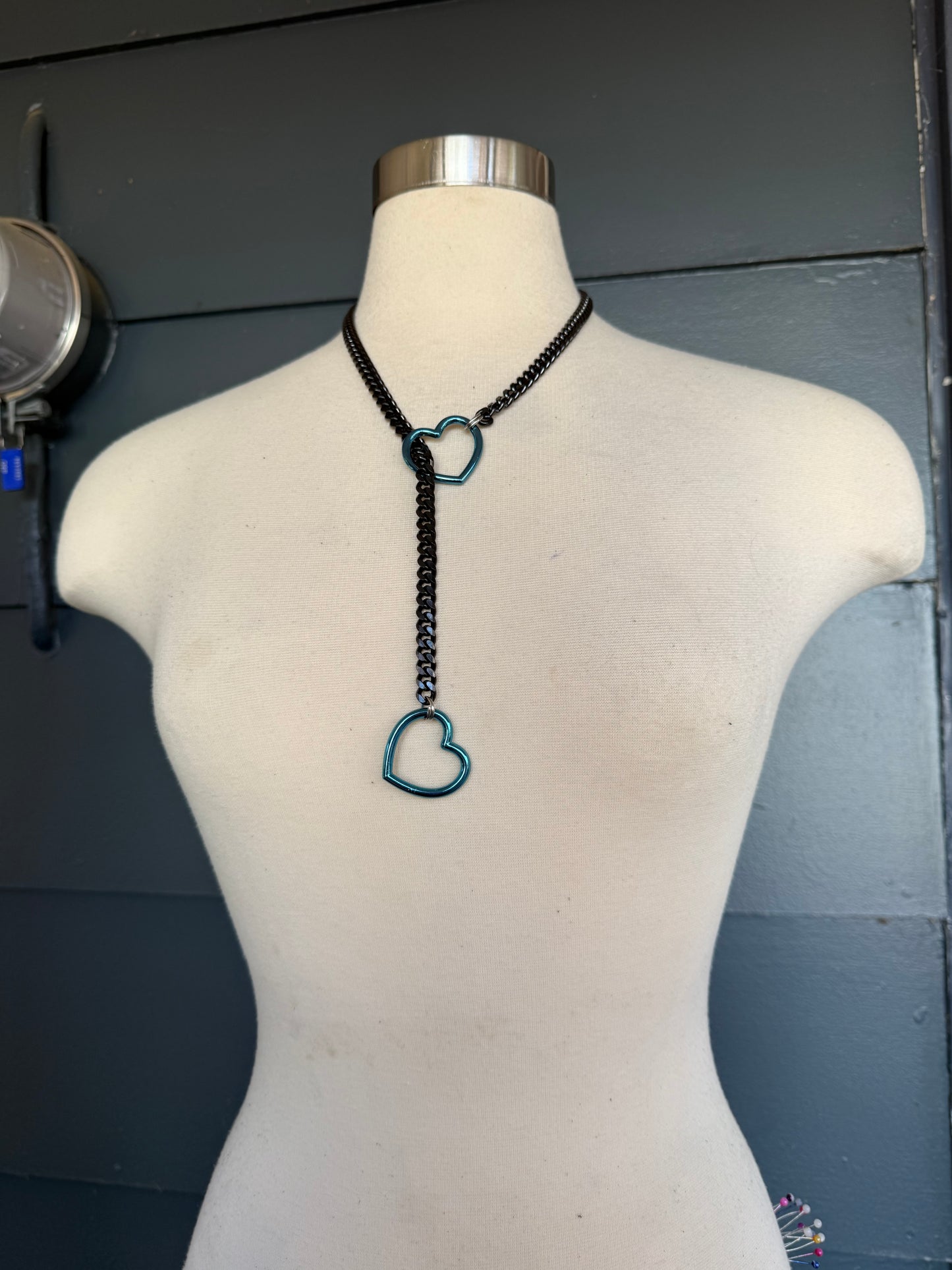 Black Chain Slip Chain Necklace