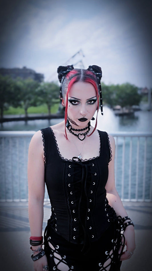 Black Heart Martingale Choker