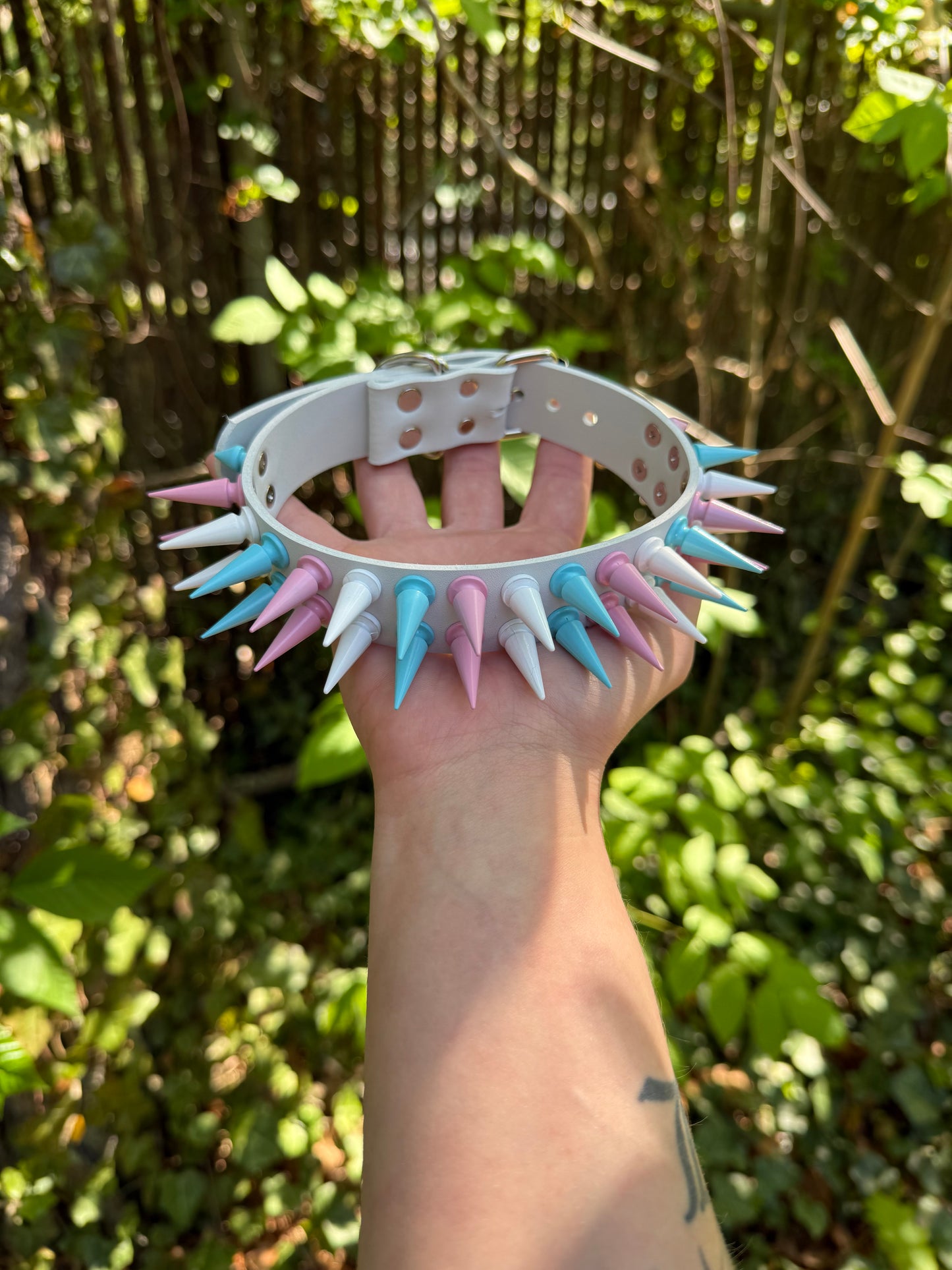Blue // Pink // White Spiked Choker