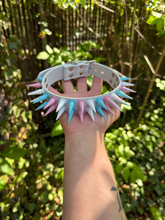Blue // Pink // White Spiked Choker
