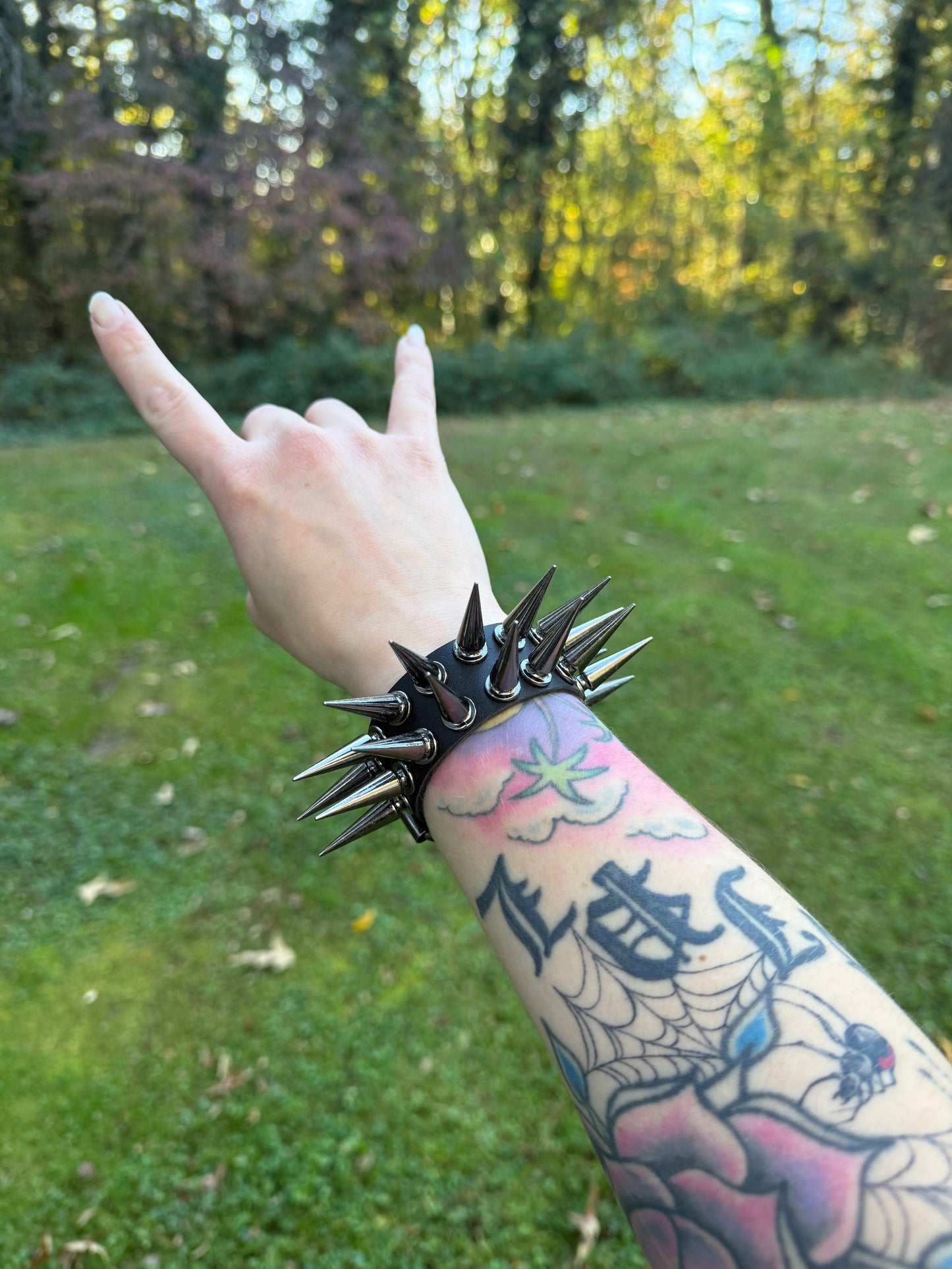 Gunmetal Spiked Bracelet