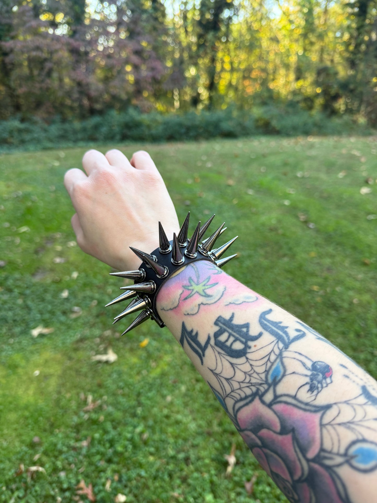 Gunmetal Spiked Bracelet