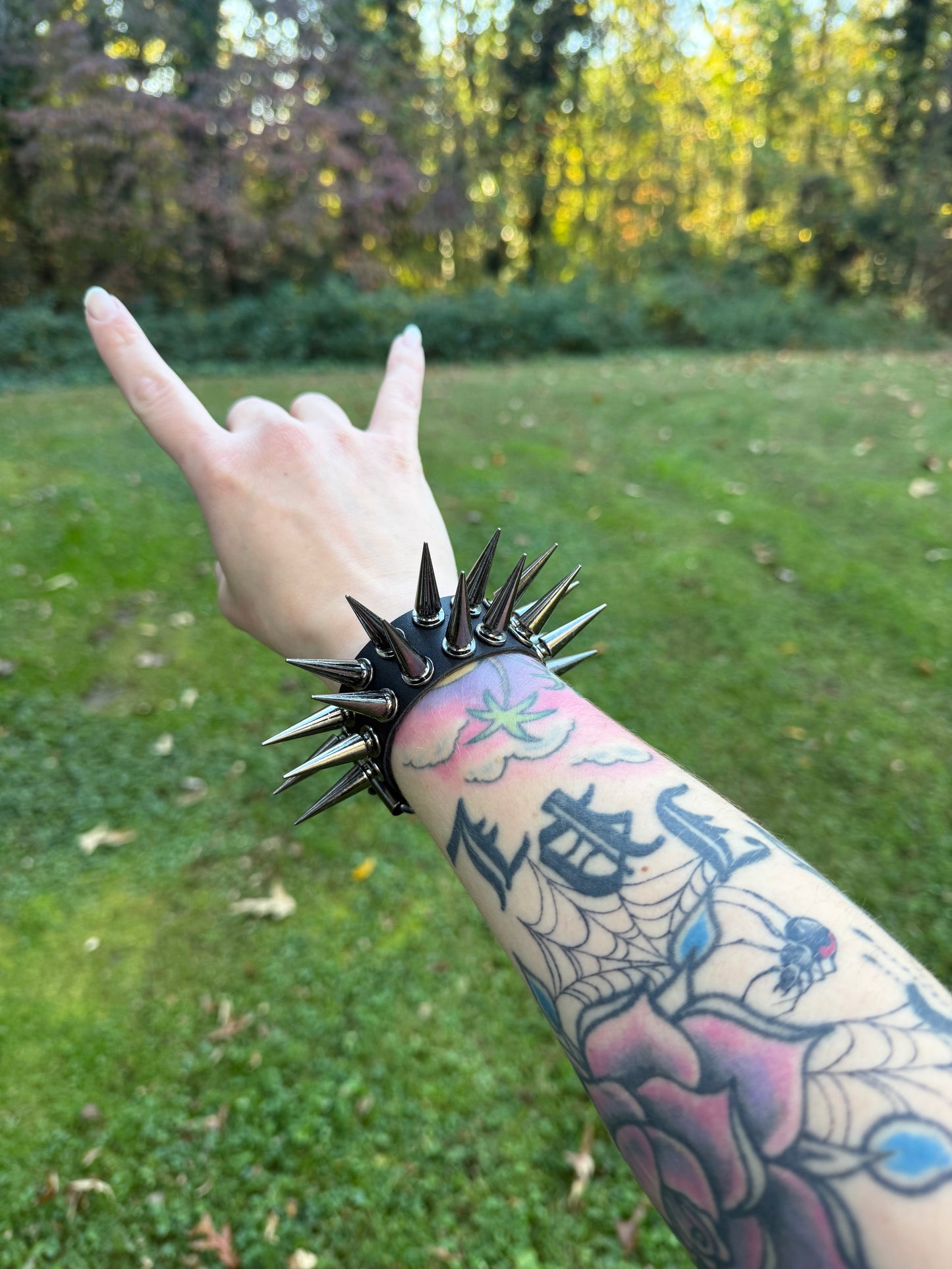 Gunmetal Spiked Bracelet