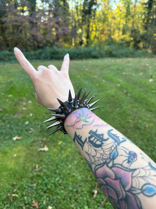 Gunmetal Spiked Bracelet