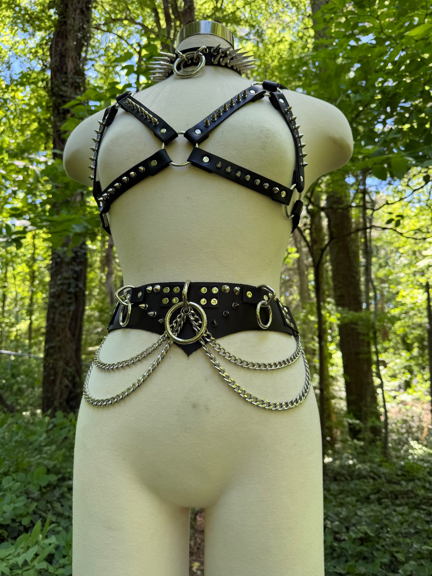 Fashion Bondage Belt with Spikes