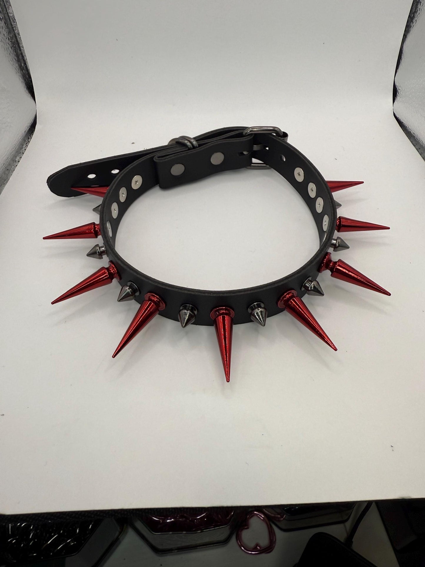 Thin Spiked Choker - Select Color <3