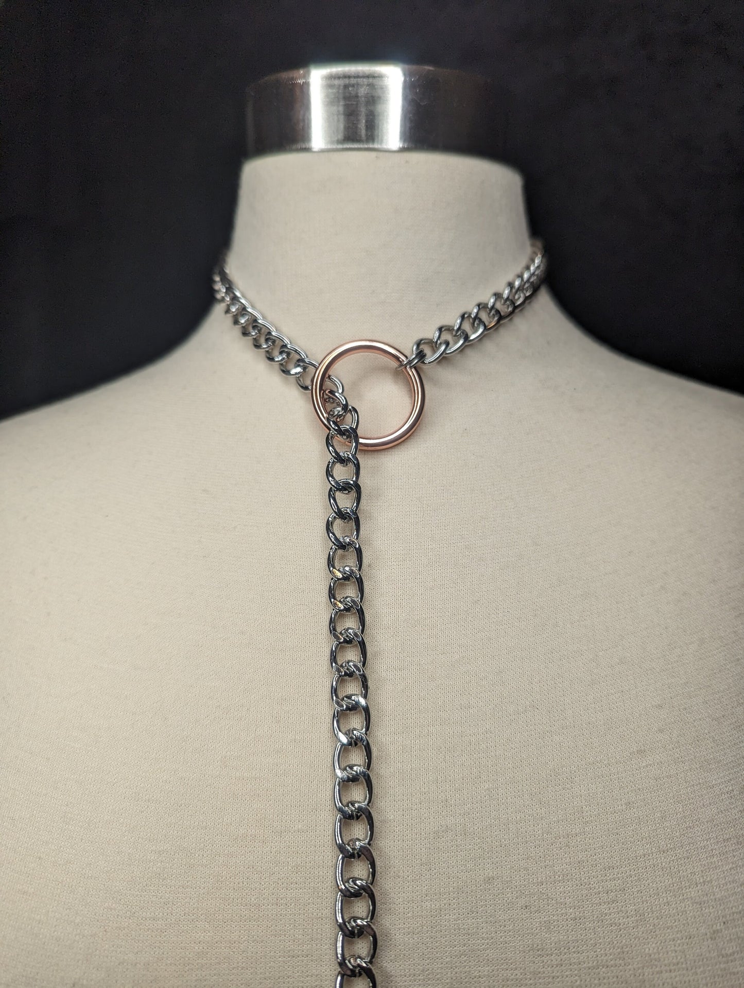 Rose Gold O-Ring Slip Chain