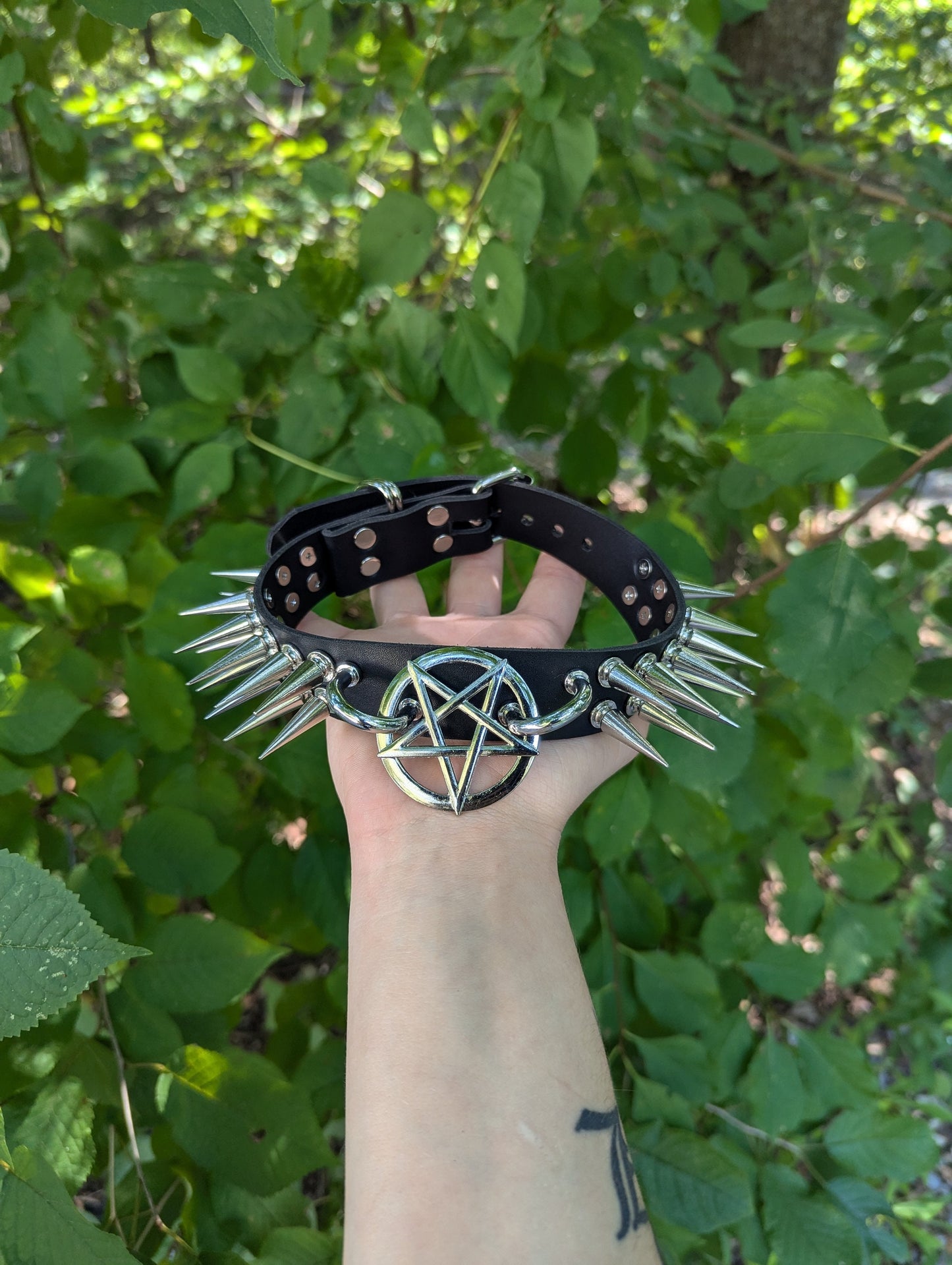 Silver Pentagram Choker