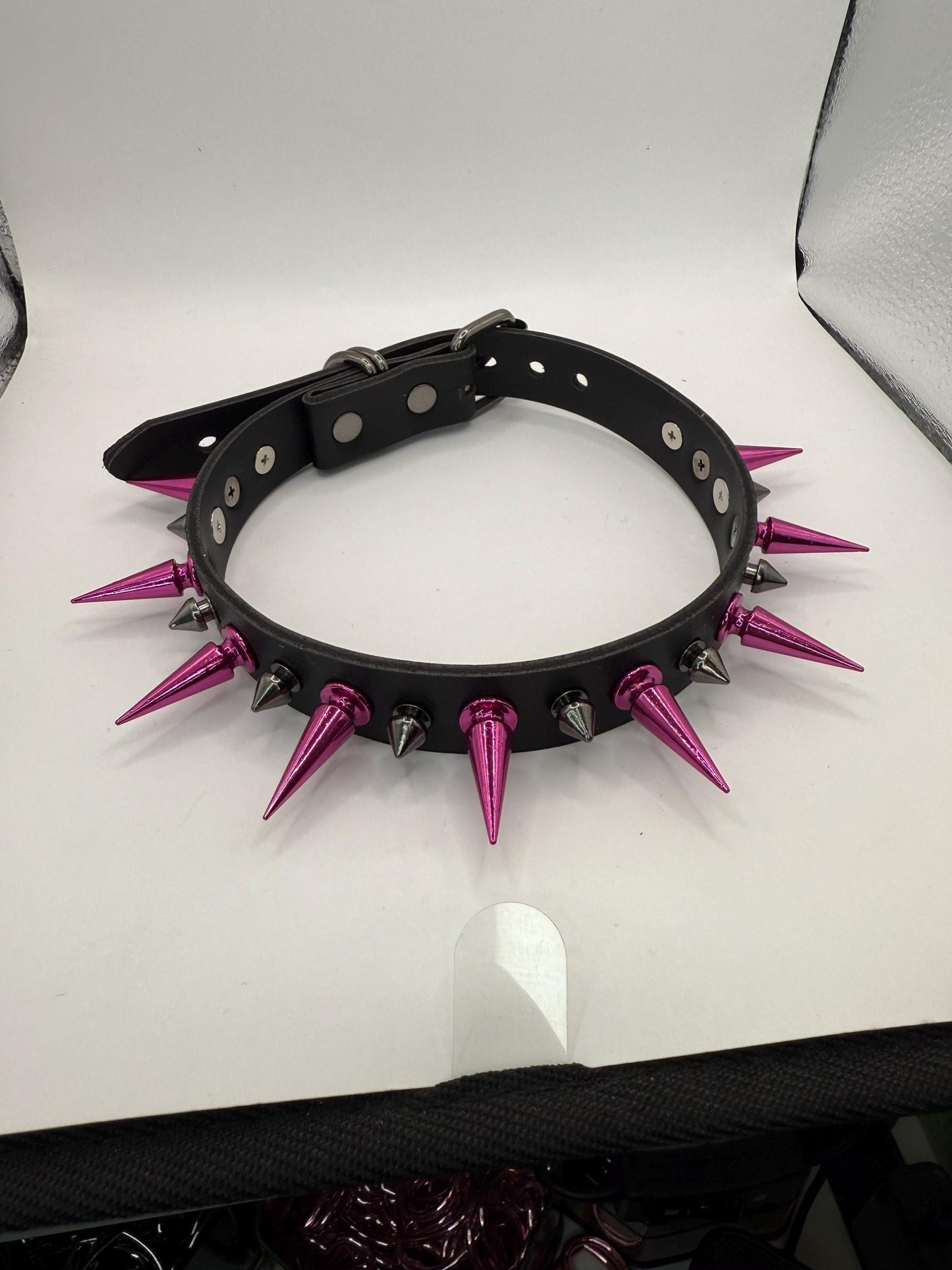 Thin Spiked Choker - Select Color <3