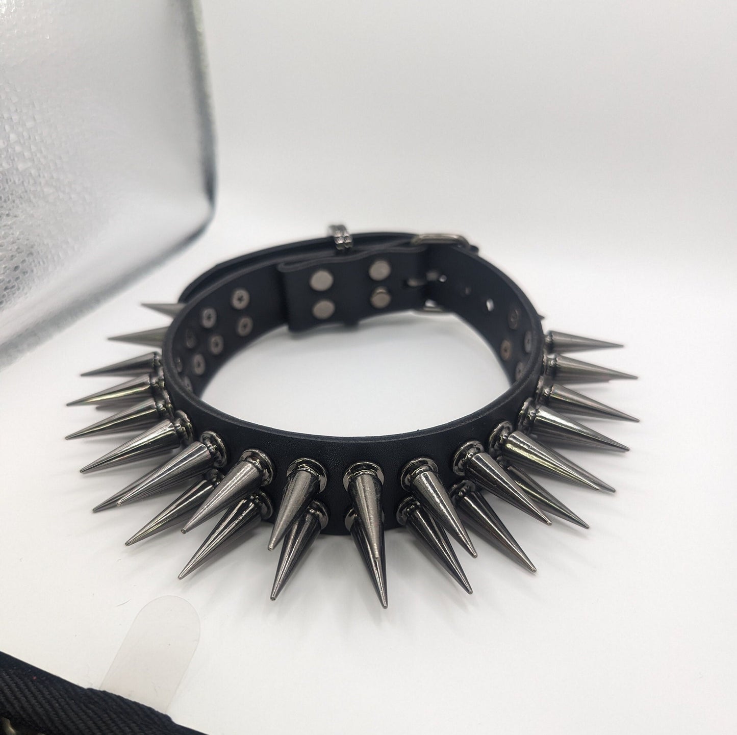 Black and GunMetal Spiked Choker