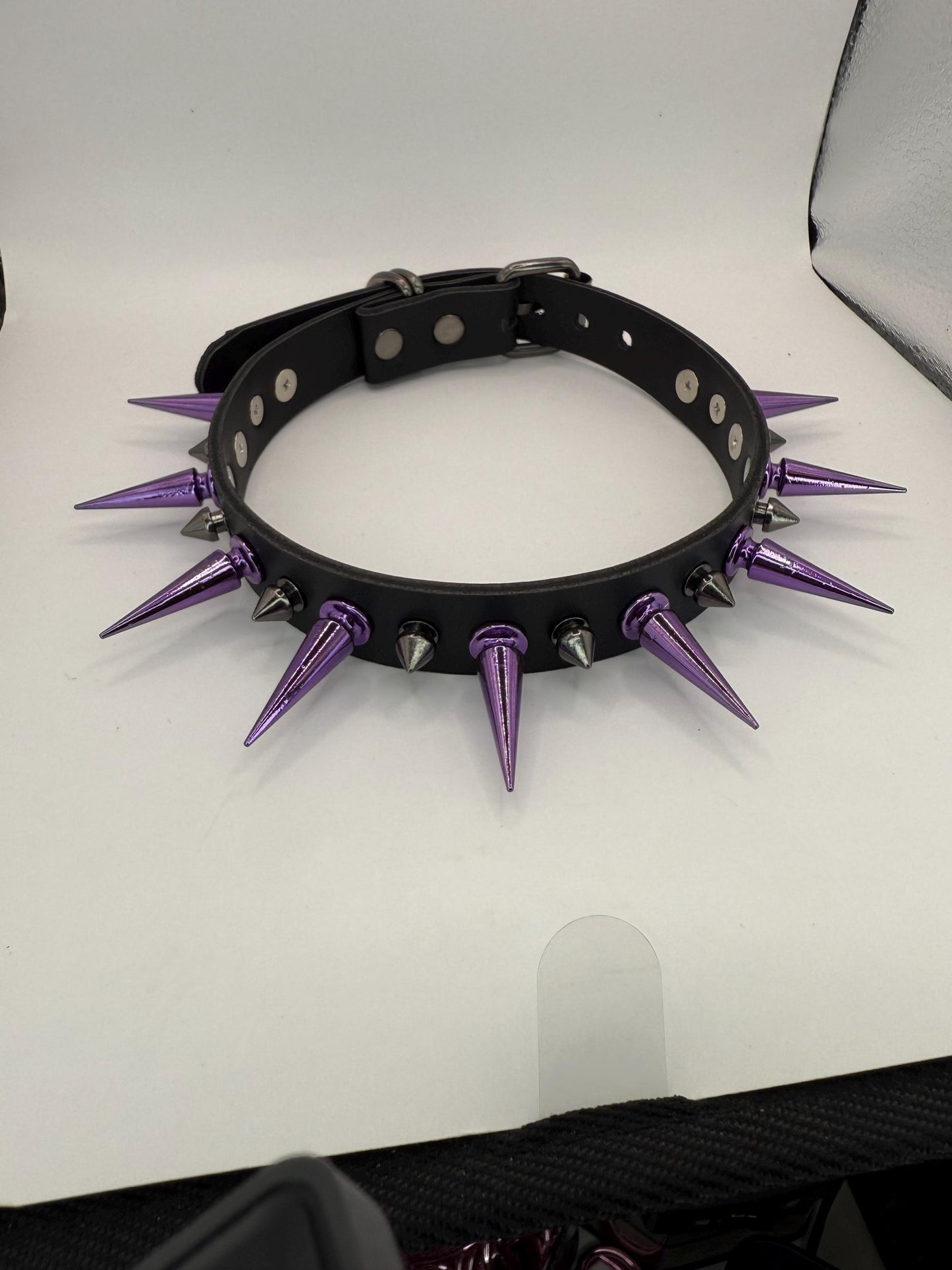 Thin Spiked Choker - Select Color <3