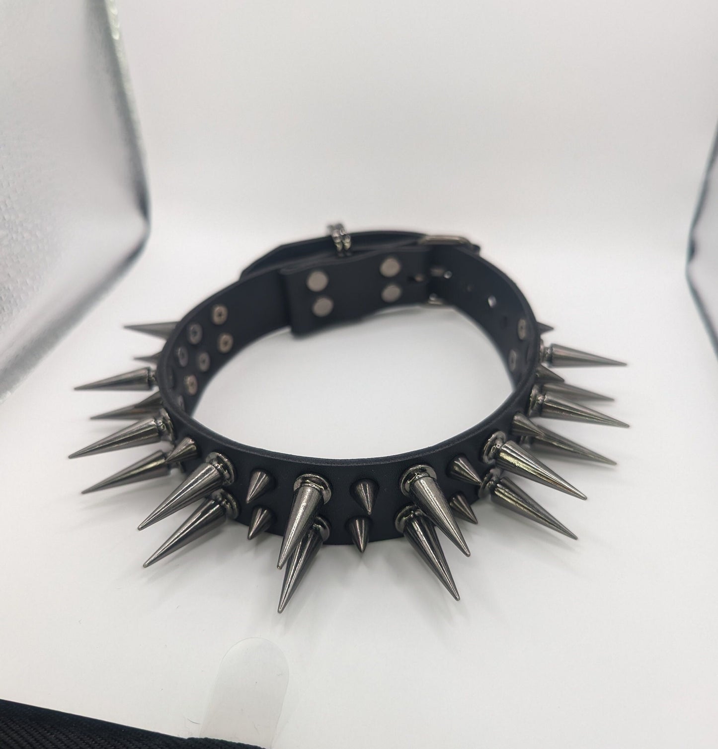 Black and GunMetal Spiked Choker