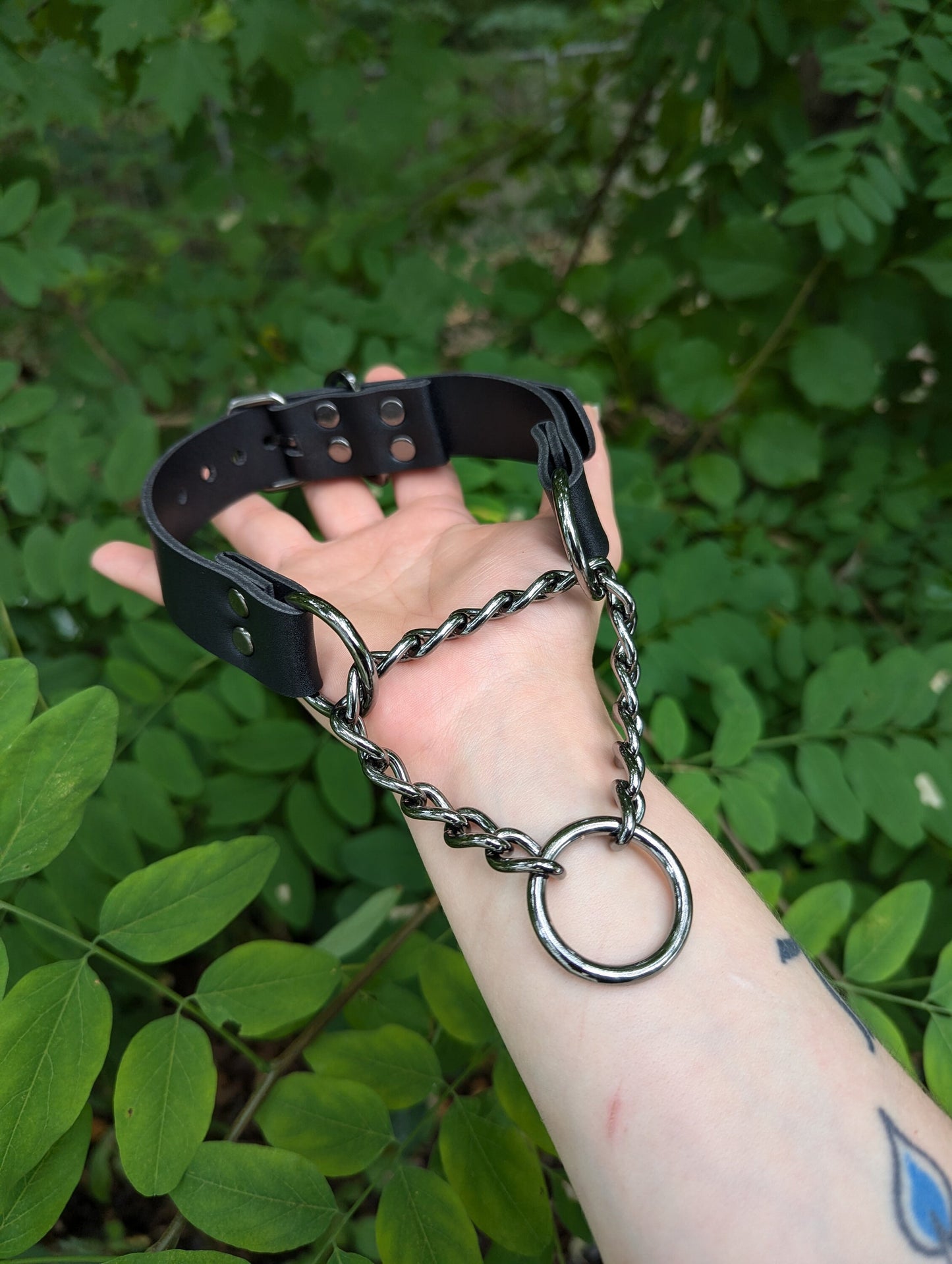 GunMetal // Black Martingale Choker