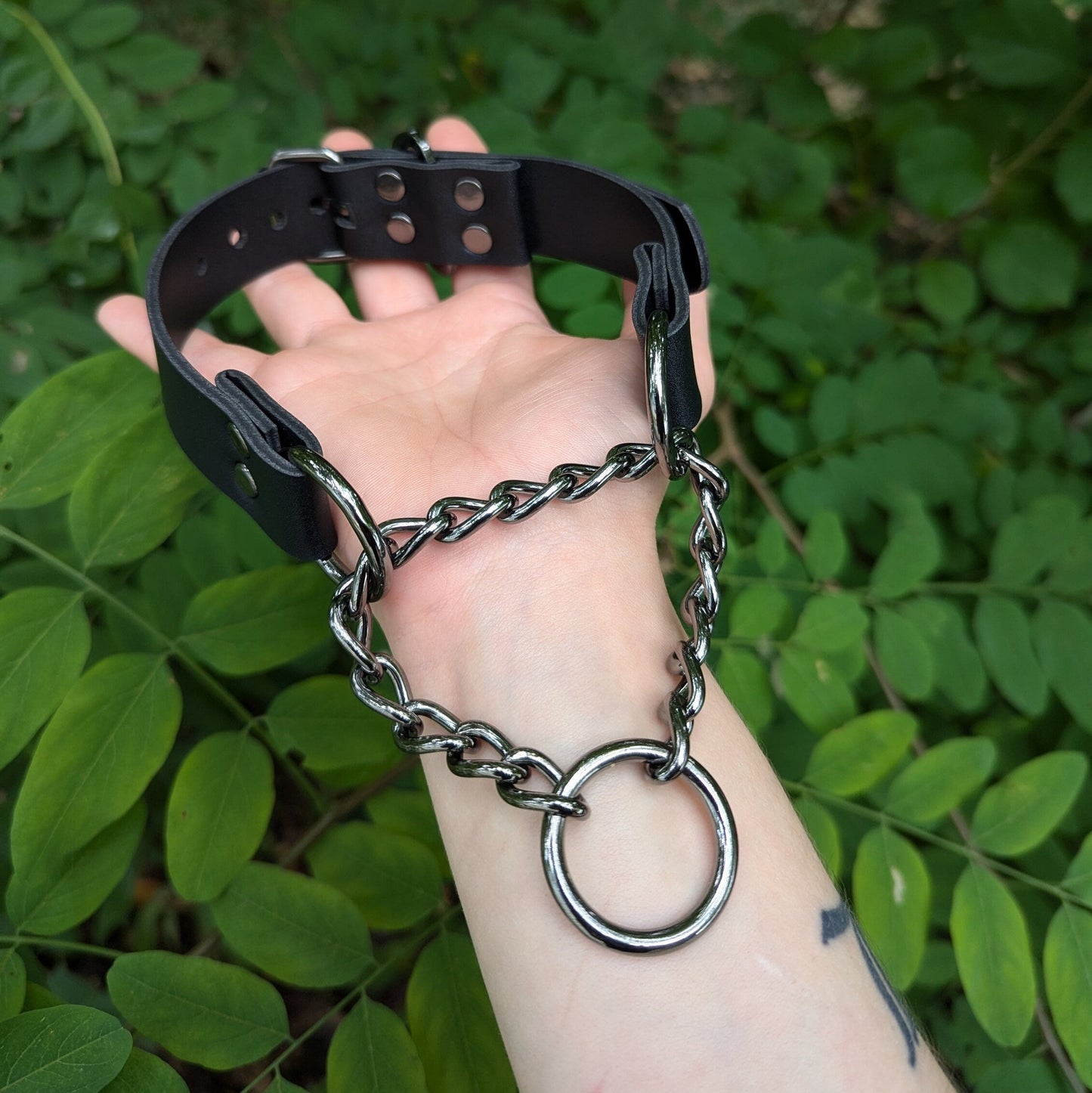 GunMetal // Black Martingale Choker